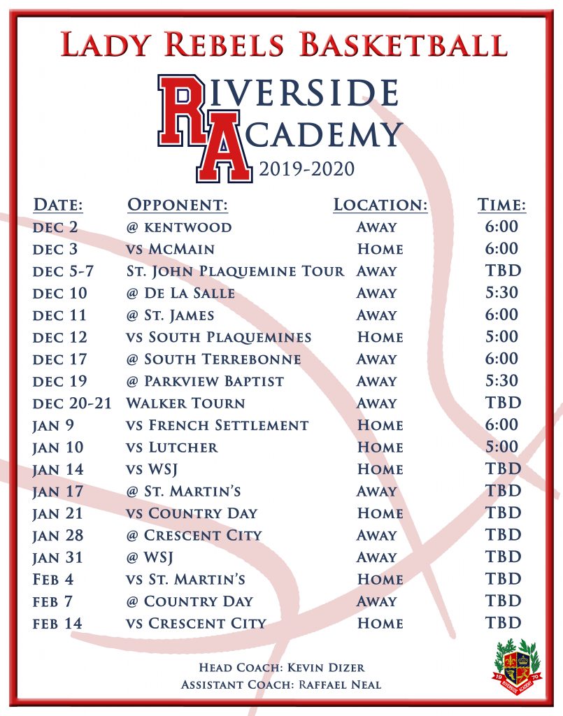 LADY REBELS BASKETBALL – Riverside Academy